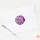 Glitter Holographic Gold Script met 16e glitter-pa Ronde Sticker (Envelop)