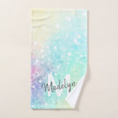  Glitter Holographic Iridescent Girly Handdoek (Handdoek)