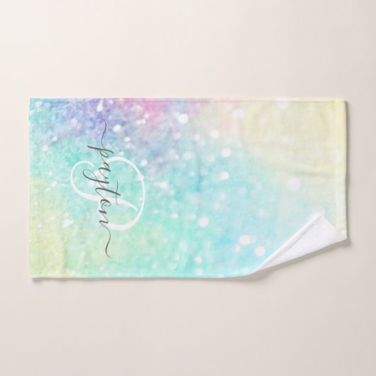 Glitter Holographic Iridescent Girly Handdoek (Handdoek)
