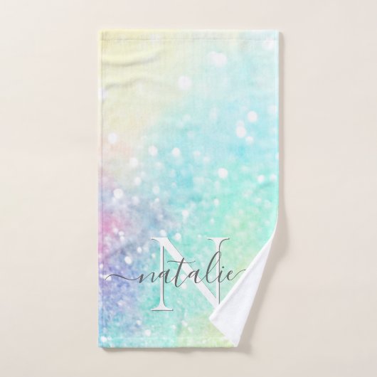 Glitter Holographic Iridescent Girly Handdoek (Handdoek)