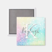 Glitter Holographic Iridescent Girly Magneet (Voorkant / Achterkant)