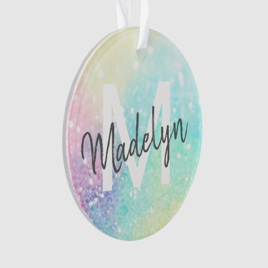  Glitter Holographic Iridescent Girly Ornament (voorkant)