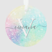 Glitter Holographic Iridescent Girly Ornament (achterkant)