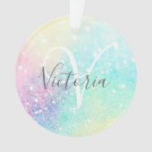 Glitter Holographic Iridescent Girly Ornament (voorkant)