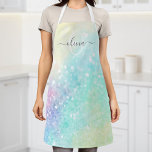 Glitter Holographic Iridescent Girly Schort<br><div class="desc">Een trendy  chic bokeh glitter achtergrond in prachtige pastelkleuren. U kunt uw eigen monogram en/of naam eenvoudig aanpassen.</div>