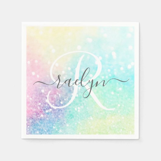Glitter Holographic Iridescent Girly Servet (Voorkant)