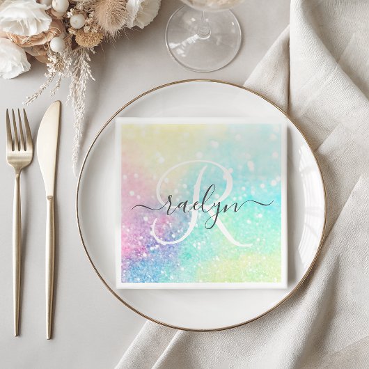 Glitter Holographic Iridescent Girly Servet