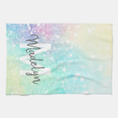 Glitter Holographic Iridescent Girly Theedoek (Horizontaal)