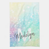 Glitter Holographic Iridescent Girly Theedoek (Verticaal)