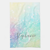 Glitter Holographic Iridescent Girly Theedoek (Verticaal)