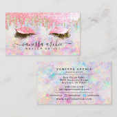 Glitter Holographic Makeup Artist overdrijven Visitekaartje (Voorkant / Achterkant)