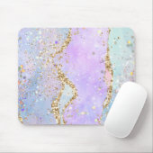 Glitter Holographic Pink Marble Mermaid Unicorn Muismat (Met muis)