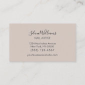 Glitter Holographic Sparkle Minimalist Script Visitekaartje (Achterkant)