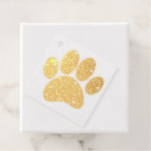 Glitter hond poot print bedankjes labels (Met doos)