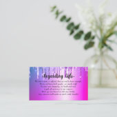 Glitter Honeymoon Fund vrijgezellenfeest of bruilo Informatiekaartje (Staand voorkant)