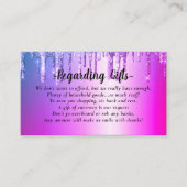 Glitter Honeymoon Fund vrijgezellenfeest of bruilo Informatiekaartje (Voorkant)