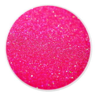 Glitter Hot Pink Keramische Knop