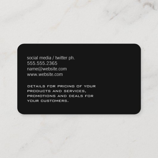 Glitter Hot Pink Zebra Print Visitekaartje (Achterkant)