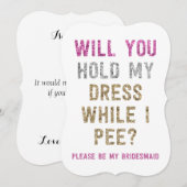 Glitter houdt mijn klep vast terwijl ik plaag | Br Kaart (Voorkant / Achterkant)