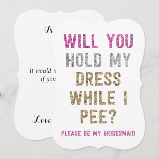 Glitter houdt mijn klep vast terwijl ik plaag | Br Kaart (Voorkant / Achterkant)