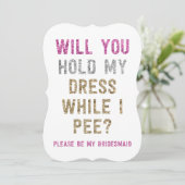 Glitter houdt mijn klep vast terwijl ik plaag | Br Kaart (Staand voorkant)