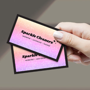 Glitter House Cleaning Service voor holografisch g Visitekaartje