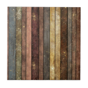 Glitter houten plank patroon tegeltje