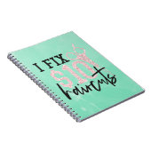 Glitter I Fix $10 Haircuts iPad Case Notitieboek (Rechterzijde)