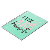 Glitter I Fix $10 Haircuts iPad Case Notitieboek (Linkerzijde)