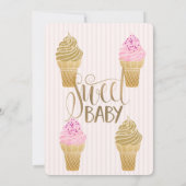 Glitter Ice Cream Macaroons gestreept op zaterdag Kaart (Achterkant)