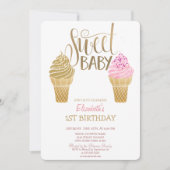 Glitter Ice Cream Macaroons gestreept op zaterdag Kaart (Voorkant)