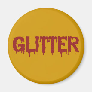 Glitter in bloedtypografie magneet