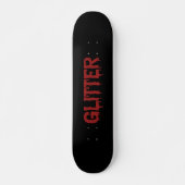 Glitter in bloedtypografie persoonlijk skateboard (Voorkant)