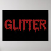 Glitter in bloedtypografie poster (Voorkant)