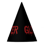 Glitter in Blood Typografie Feesthoedjes (Voorkant)