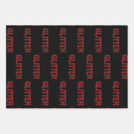 Glitter in Blood Typografie  Inpakpapier Vel