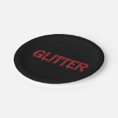 Glitter in Blood Typografie  Papieren Bordje (Gekanteld)