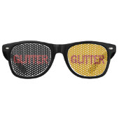 Glitter in Blood Typografie Retro Zonnebril (Voorkant)