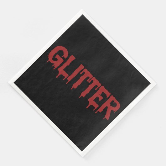 Glitter in Blood Typografie Servet (Hoek)