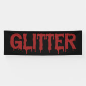 Glitter in Blood Typografie Spandoek (Horizontaal)