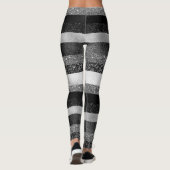 Glitter in zwart en zilver leggings (Achterkant)