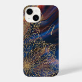 Glitter Indian Hand Drawn Ornamental Monogrammen iPhone Hoesje (Achterkant)