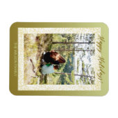 Glitter ingelijst een foto Happy Holiday Magneet (Horizontaal)