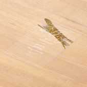Glitter Ink Transparent Acrylic Invitation Acryl Uitnodigingen (Laagn)