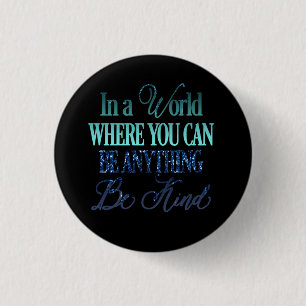 Glitter Inspirerend citaat uitlijnen Ronde Button 3,2 Cm