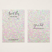 Glitter Iridescent Business Visitekaartje (Voorkant /achterkant)