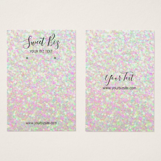 Glitter Iridescent Business Visitekaartje (Voorkant /achterkant)