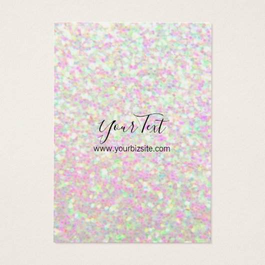 Glitter Iridescent Business Visitekaartje (Achterkant)