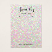 Glitter Iridescent Business Visitekaartje (Voorkant)
