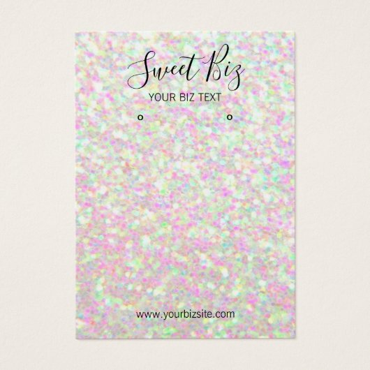 Glitter Iridescent Business Visitekaartje (Voorkant)